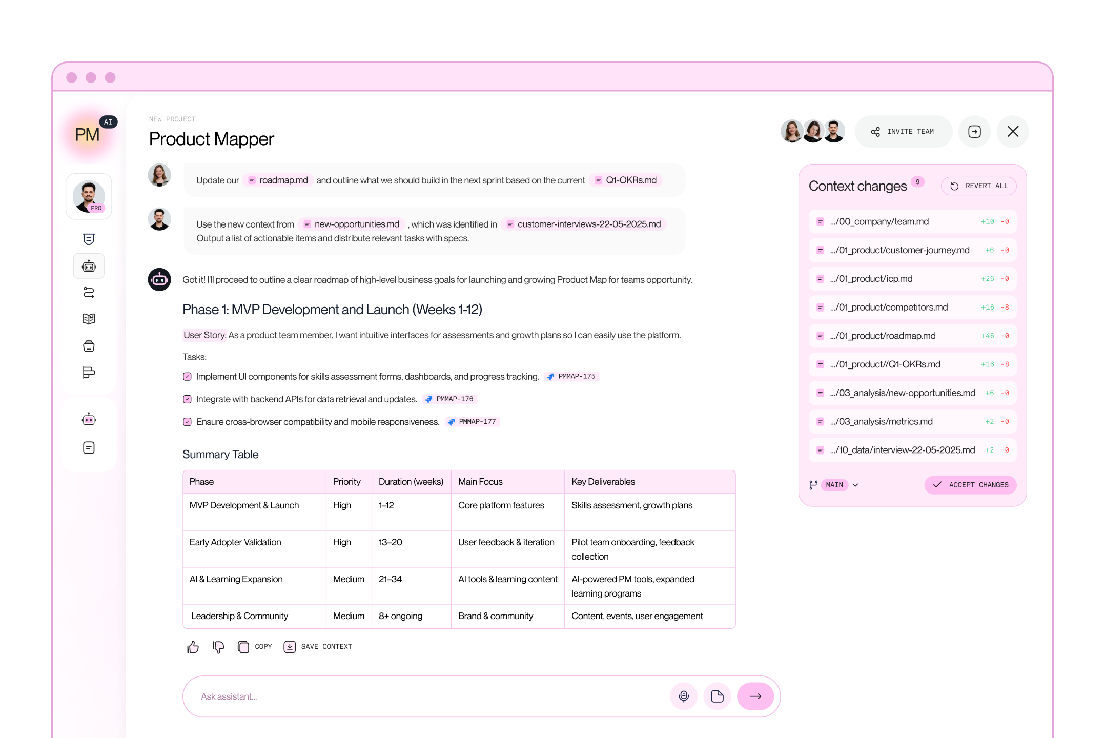 Product Map AI: Human-agent collaboration