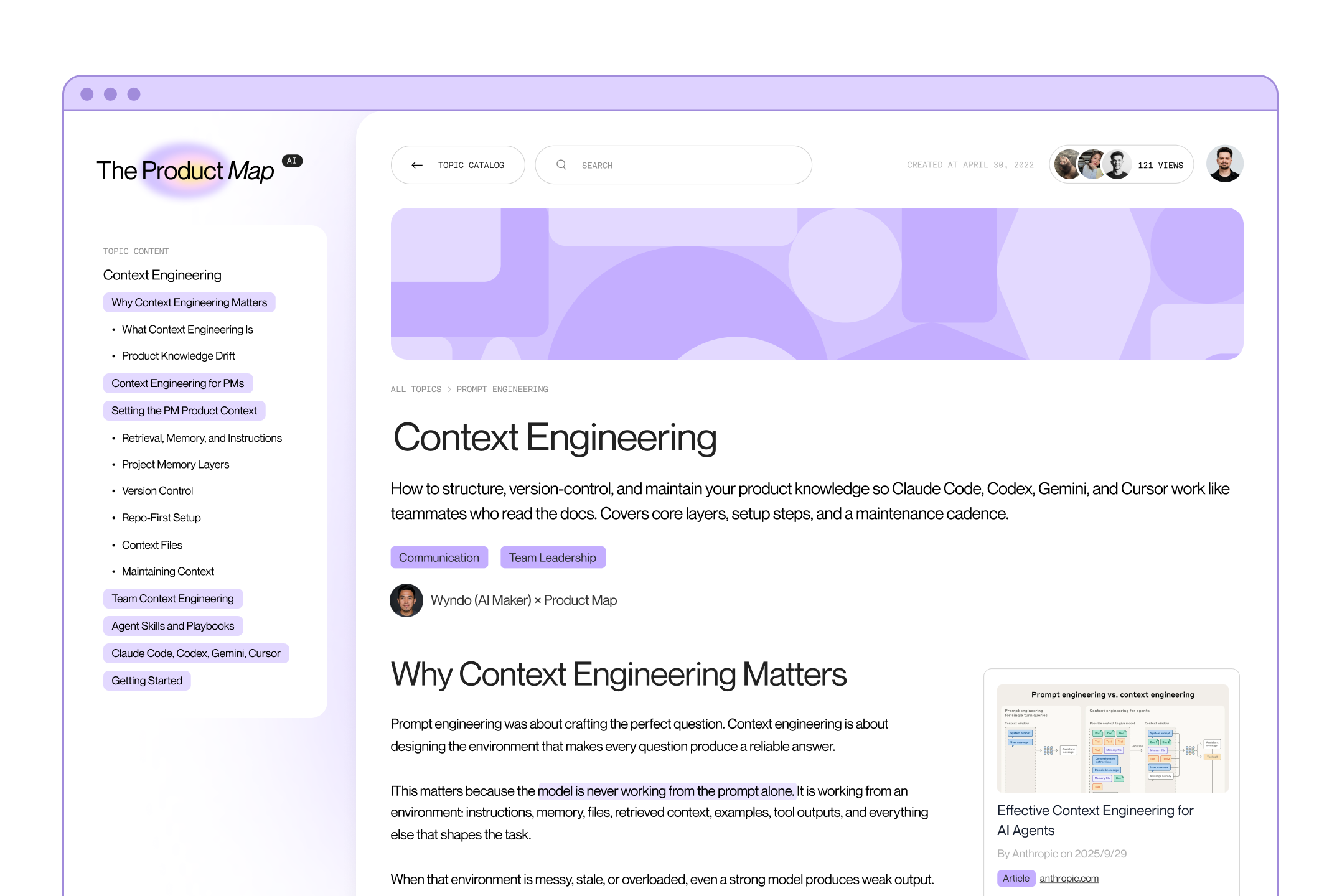 Product Map AI: Context engineering